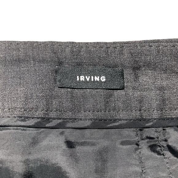 Lafayette 148 Irving Straight Leg Stretch Wool Dress Pants Trousers Gray Size 10 - Picture 6 of 11